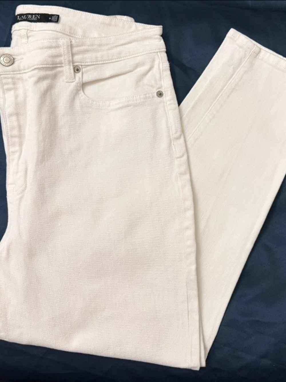 Ralph Lauren Women’s White Denim Jeans Size 14